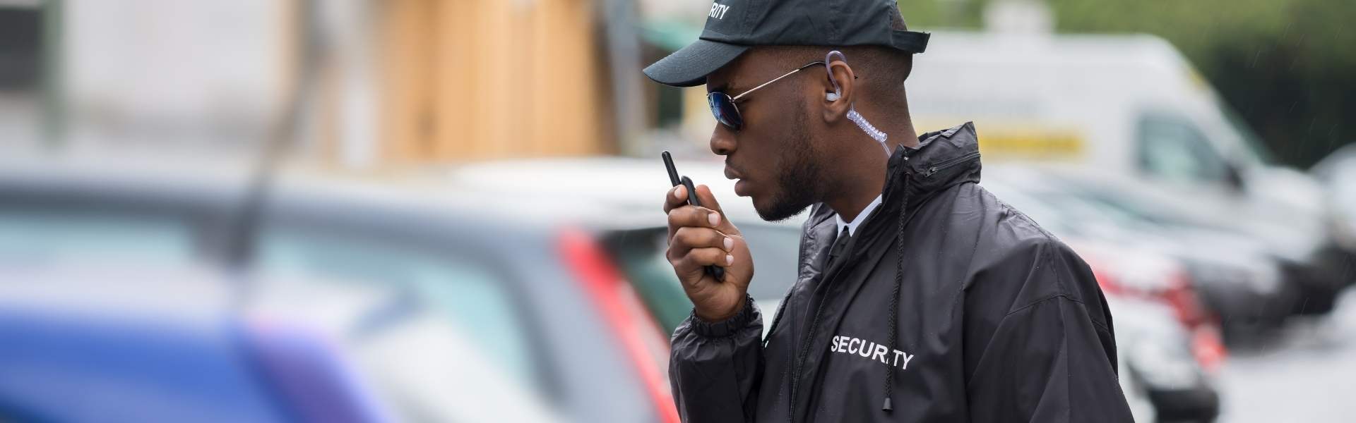 security guard in parking lot